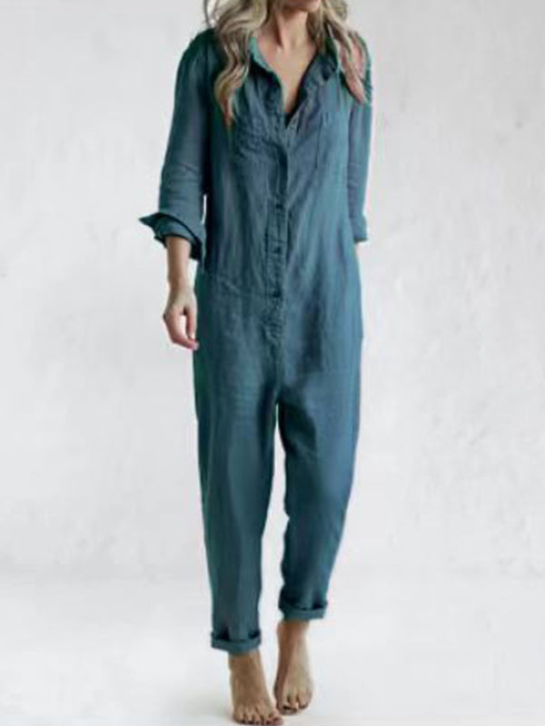Elegant Summer Linen Jumpsuit for Women