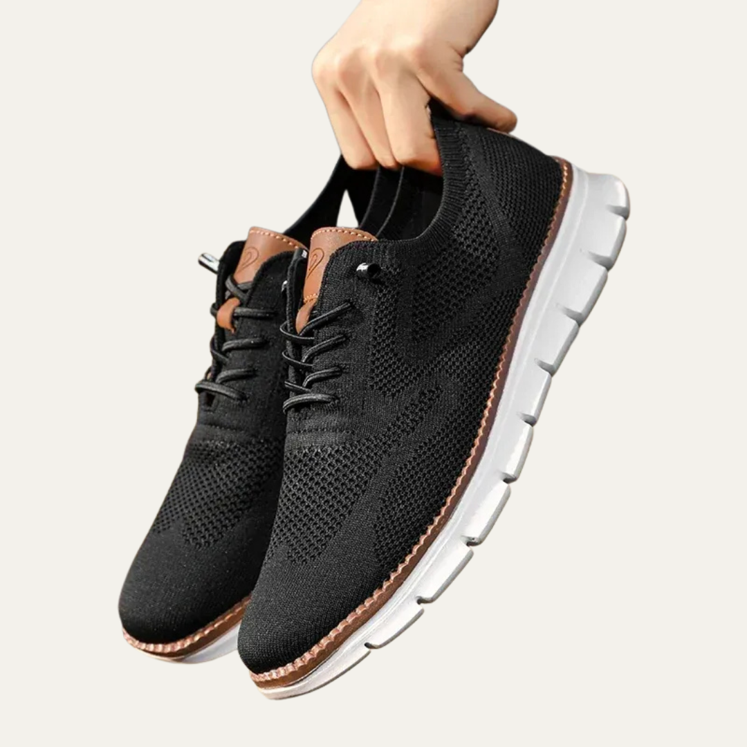 VogeLuxe | Men’s Mixed Media Low Top Platform Sneakers