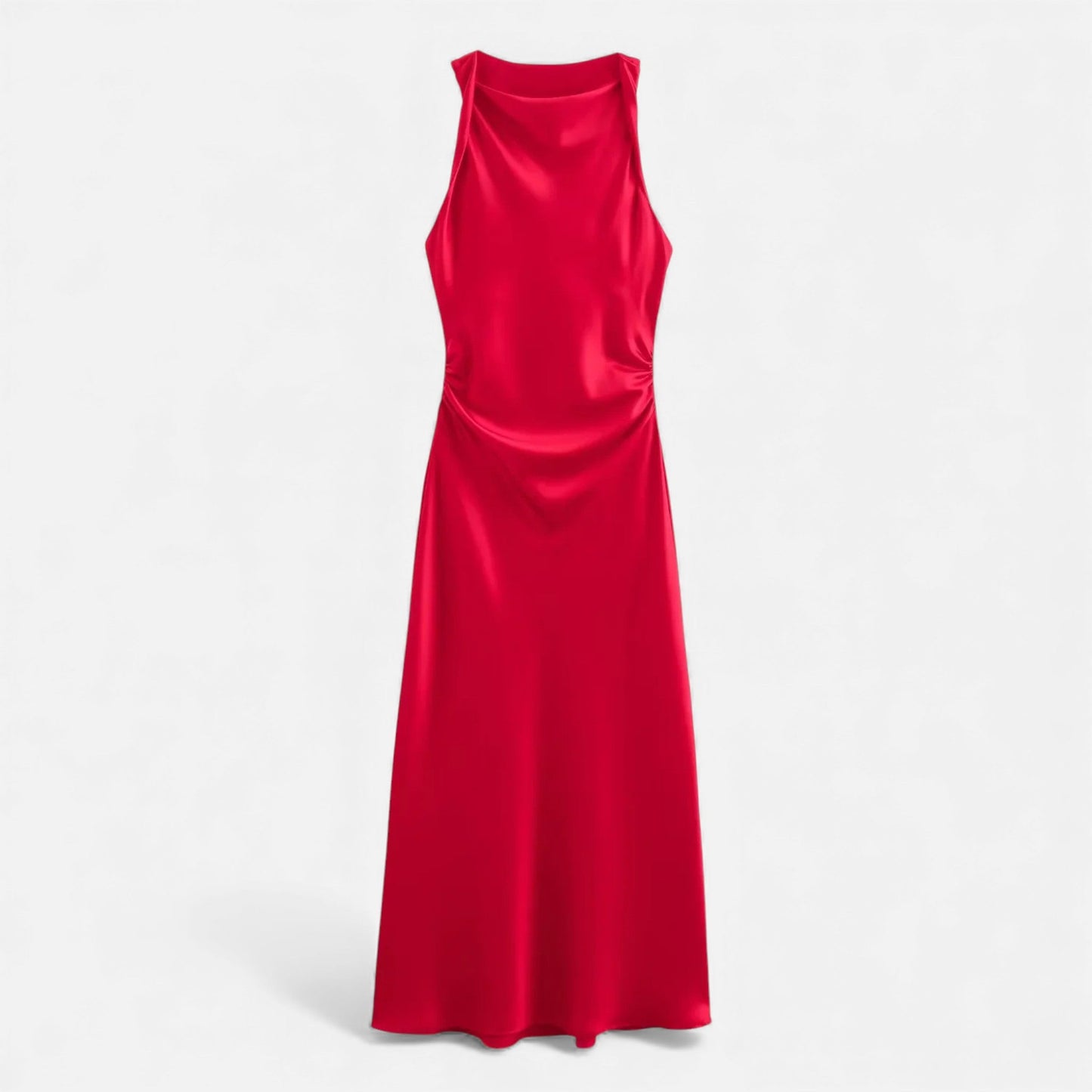 Luxurious Satin Slip Mid Length Dress
