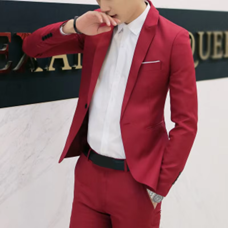 Classic Fit Single Button Mens Blazer