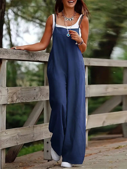 Relaxed Fit Summer Linen Romper for Women