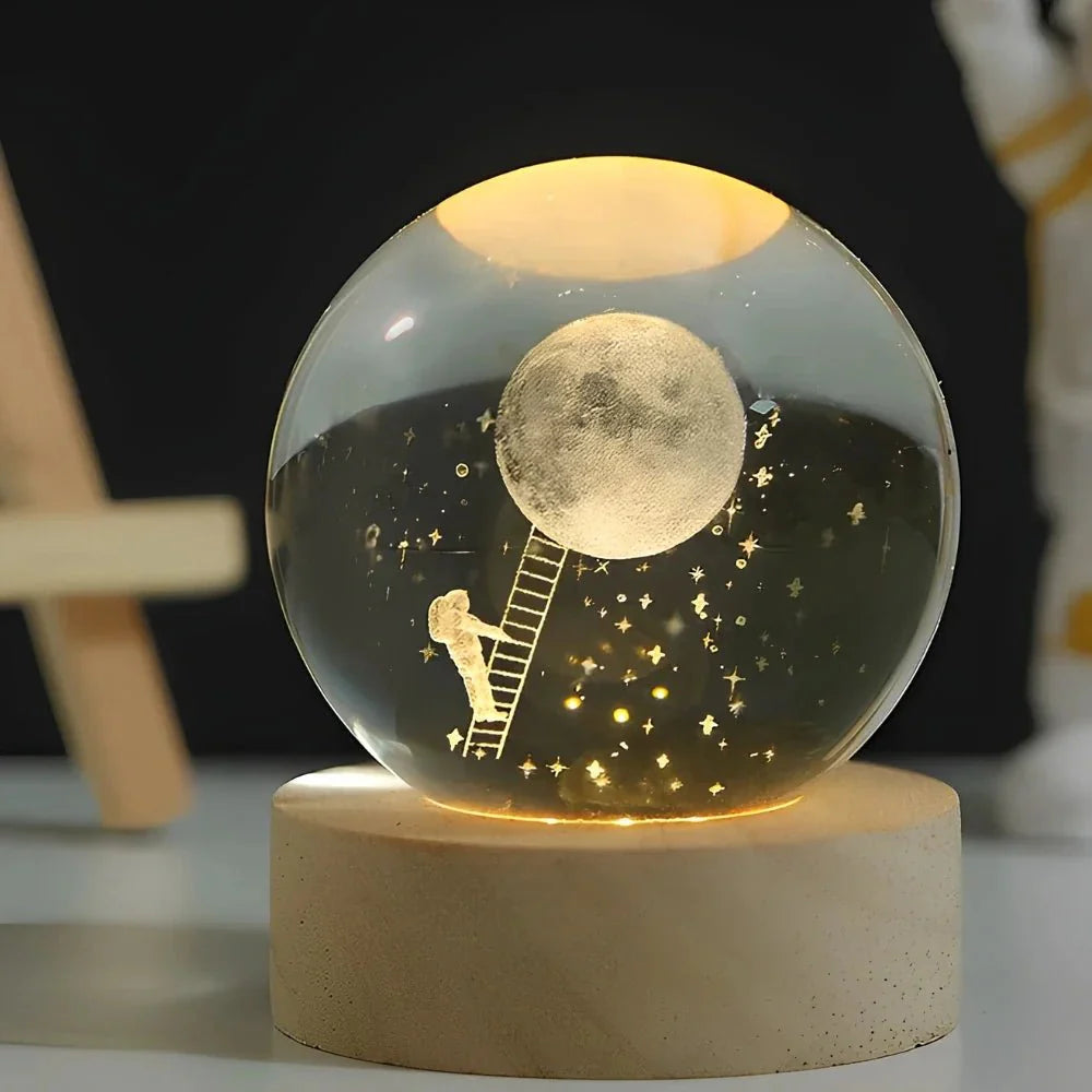 Glowing Orb LED Nightlight Galaxy Pattern