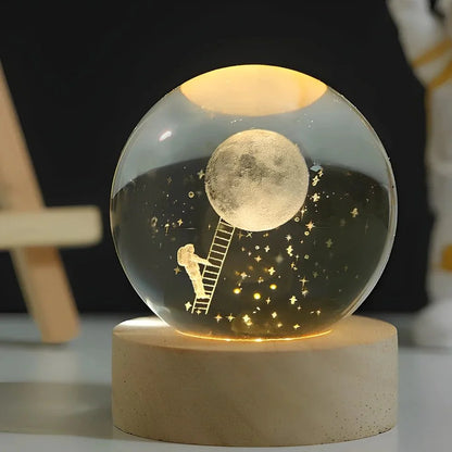 Glowing Orb LED Nightlight Galaxy Pattern