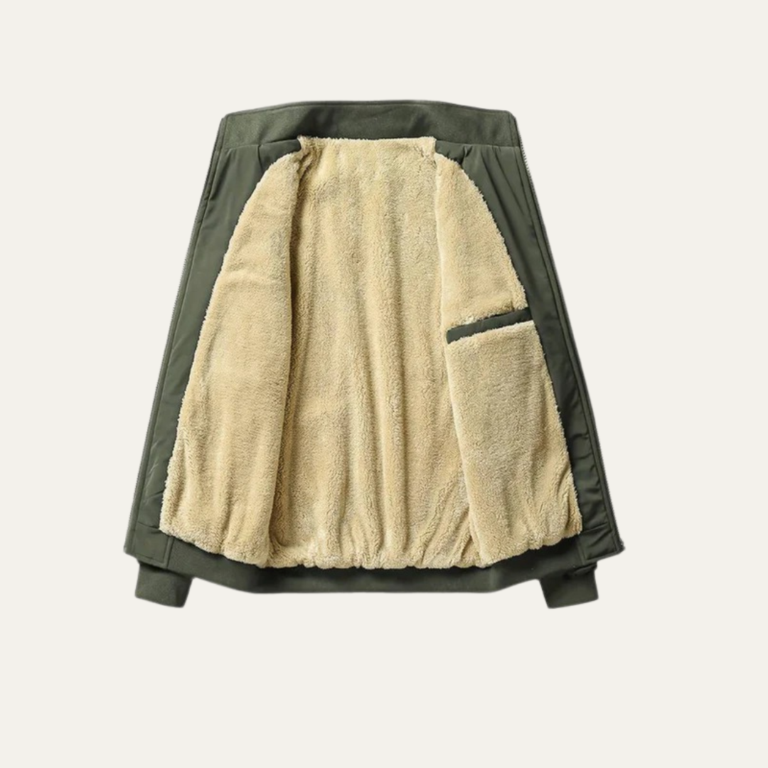 VogeLuxe | Men’s Warm Faux Fur Lined Flight Jacket