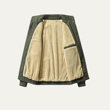 VogeLuxe | Men’s Warm Faux Fur Lined Flight Jacket