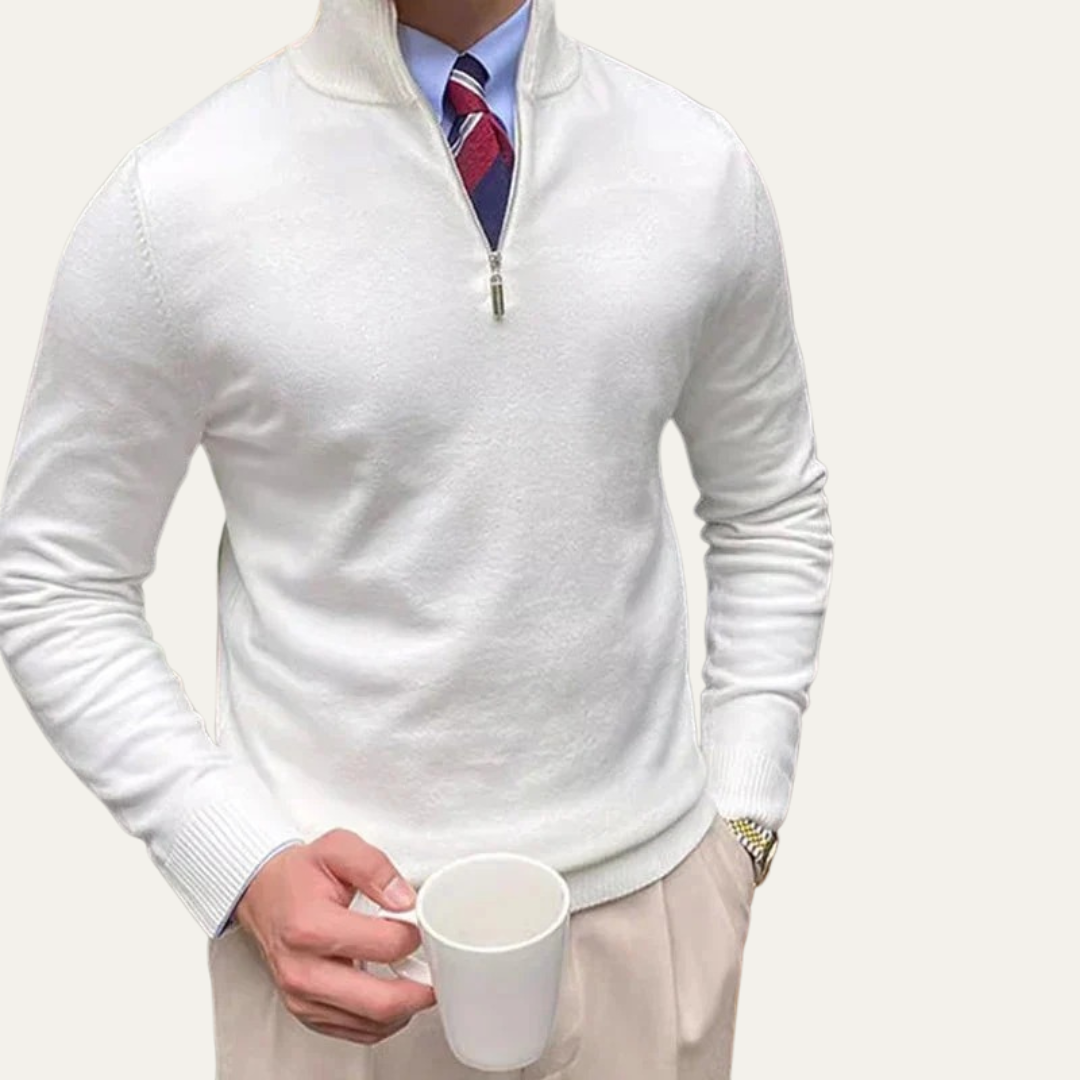 VogeLuxe | Men’s Classic Half-Zip Pullover Sweater