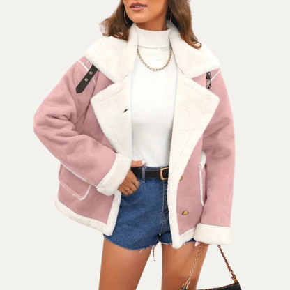 VogeLuxe | Women’s Cropped Aviator Jacket