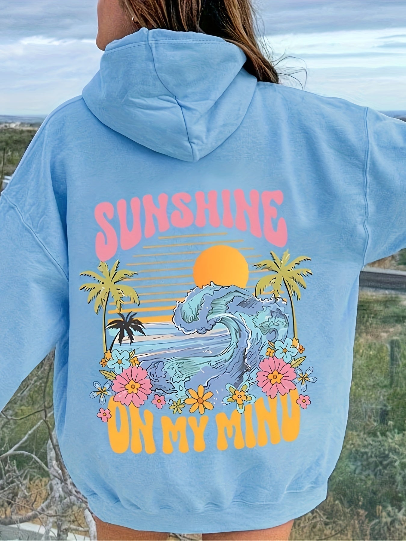 Cozy Women's Loose Fit Hoodie with Fun Graphic Print