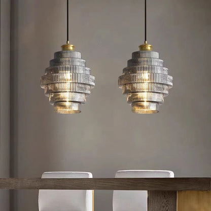 Luxury Gold Tiered Pendant Light