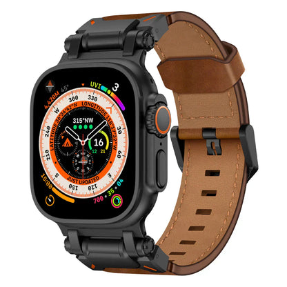 Premium Leather Band with Metal Buckle for Apple Watch