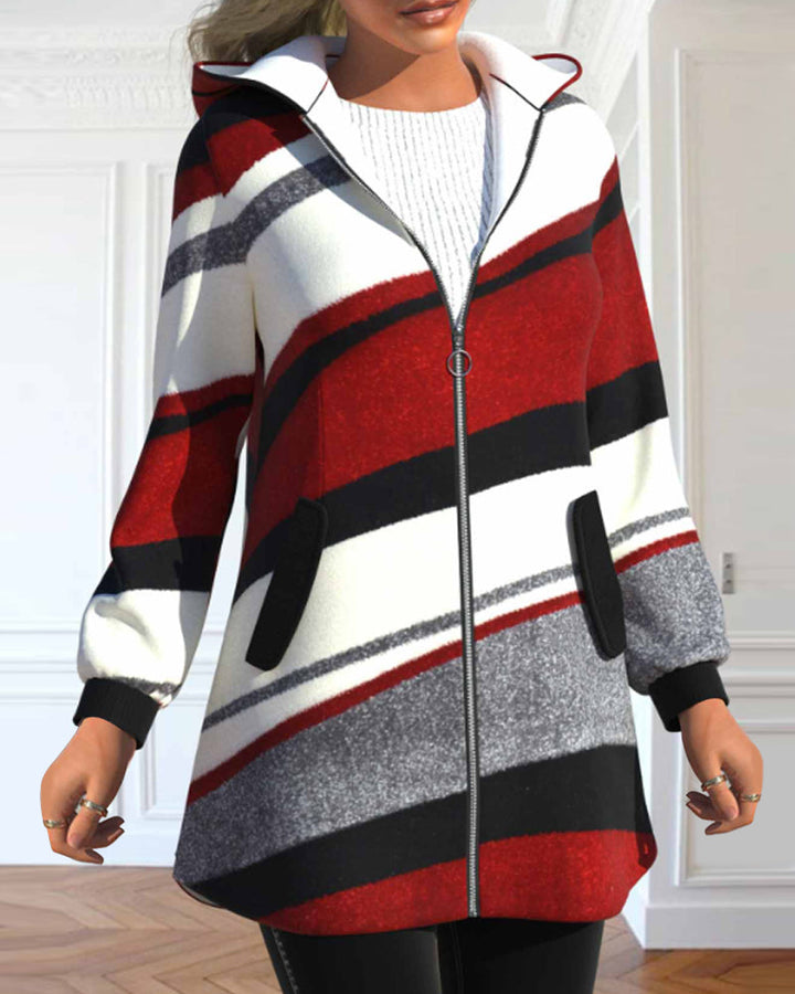 Warm Hooded Winter Jacket Modern Design - VogeLuxe