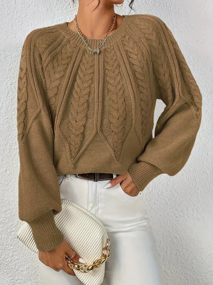 Soft Cable Knit Women's Raglan Sweater