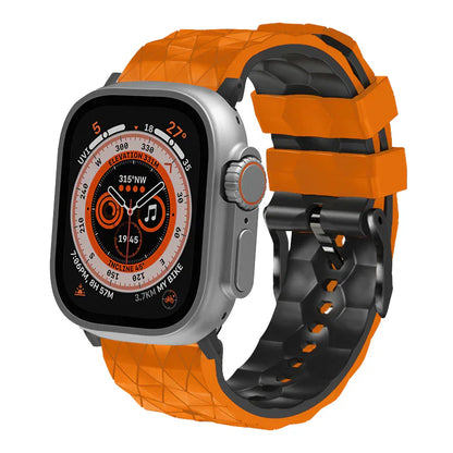 Durable Dual Tone Sports Apple Watch Silicone Strap