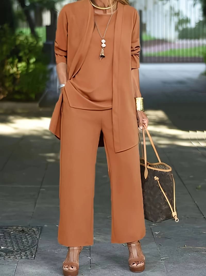 Soft Cozy Loungewear Set for Women with Cardigan and Pants - VogeLuxe