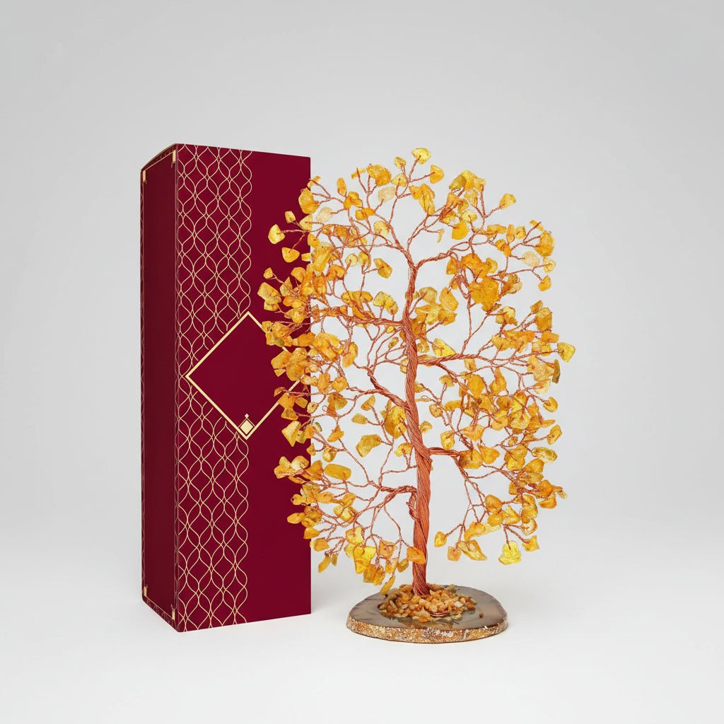 Healing Crystal Gemstone Tree Figurine Decoration