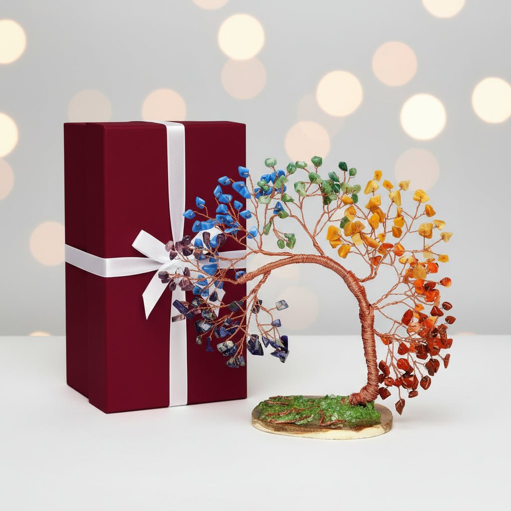 Healing Crystal Gemstone Tree Figurine Decoration