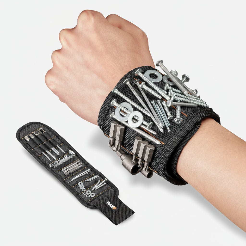 Strong Magnetic Wristband for DIY and Handyman Work - VogeLuxe