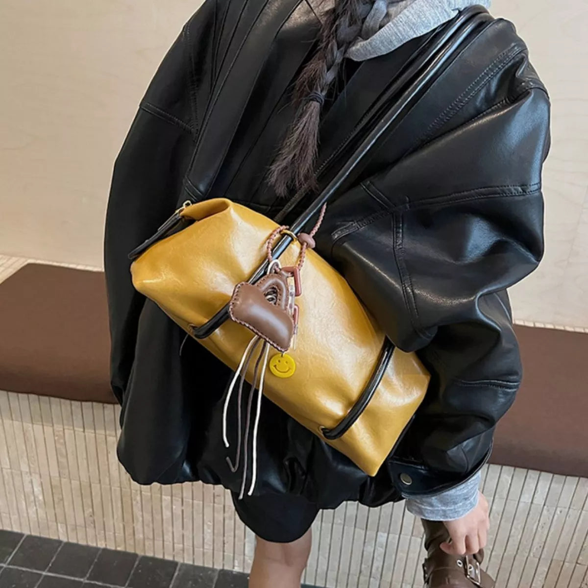 Authentic Leather Crossbody Handbag for Women