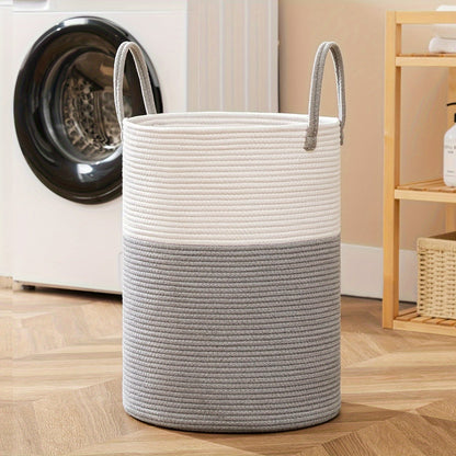Big Wicker Laundry Basket with Handles