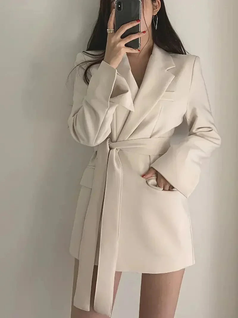 Relaxed Fit Belted Dress for Women Everyday Wear - VogeLuxe