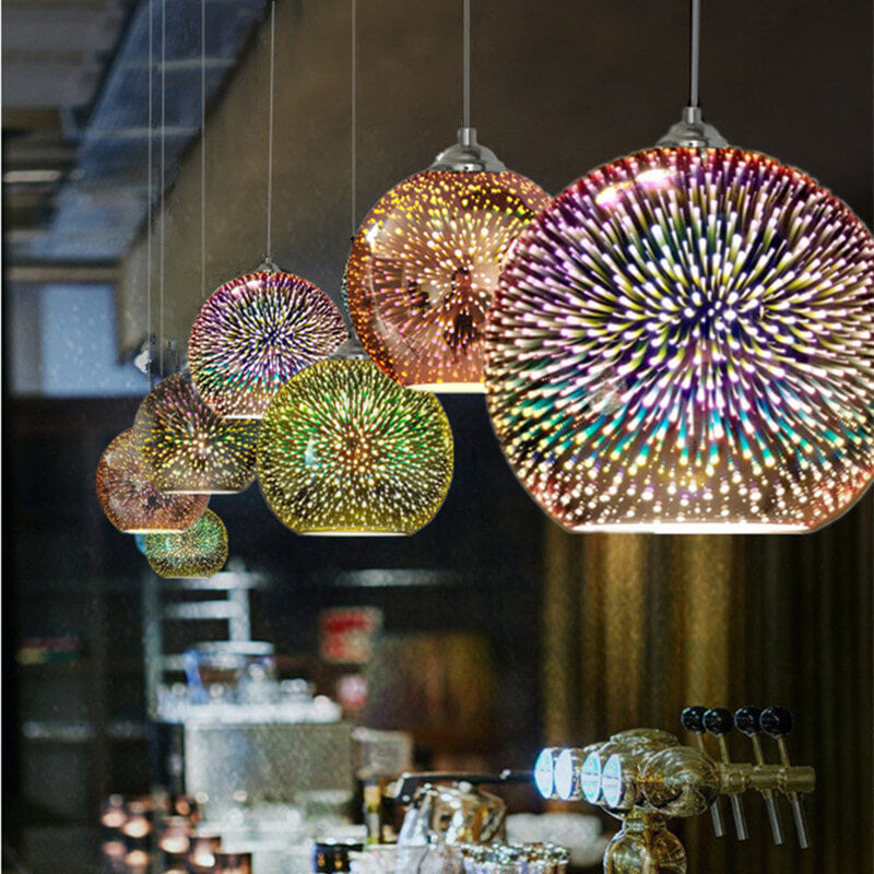 Vibrant 3D Glass Pendant Lamp - Stylish Hanging Light - VogeLuxe