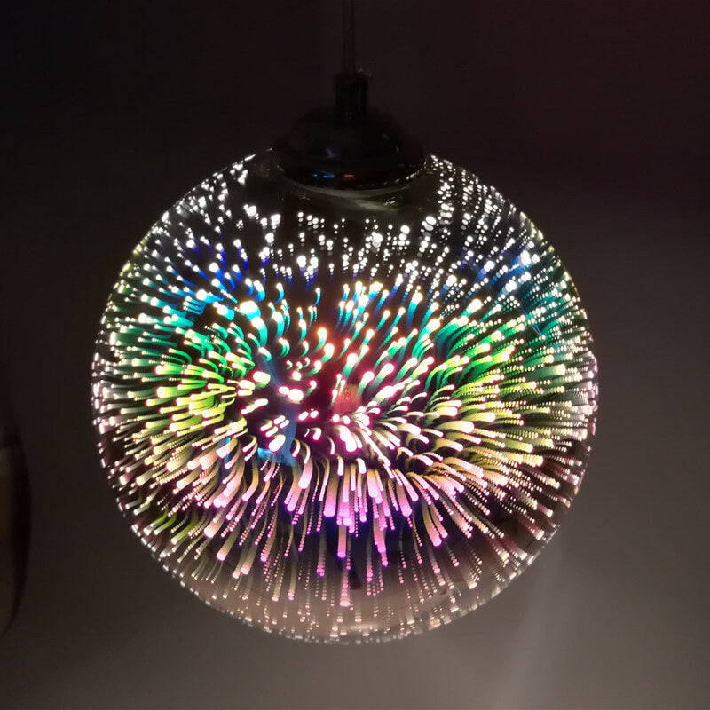 Vibrant 3D Glass Pendant Lamp - Stylish Hanging Light