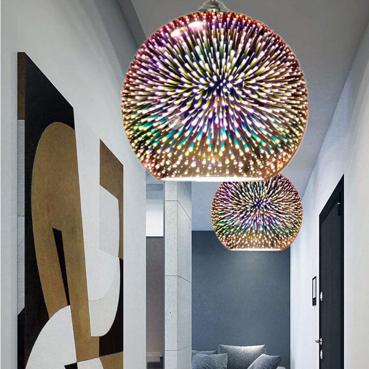 Vibrant 3D Glass Pendant Lamp - Stylish Hanging Light
