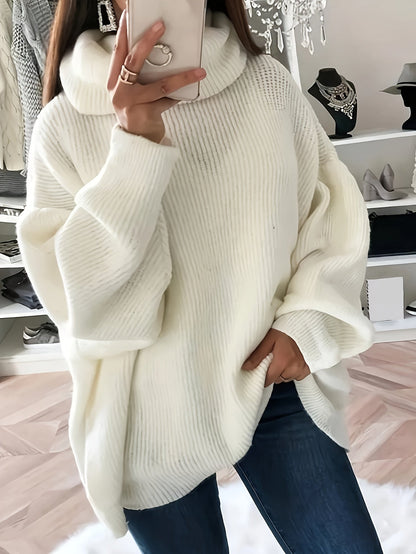 Women's Large Cozy Crew Neck Winter Sweater - VogeLuxe