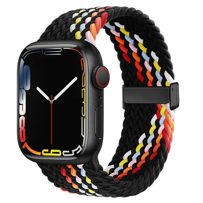 Stylish Braided Nylon Magnetic Closure Strap