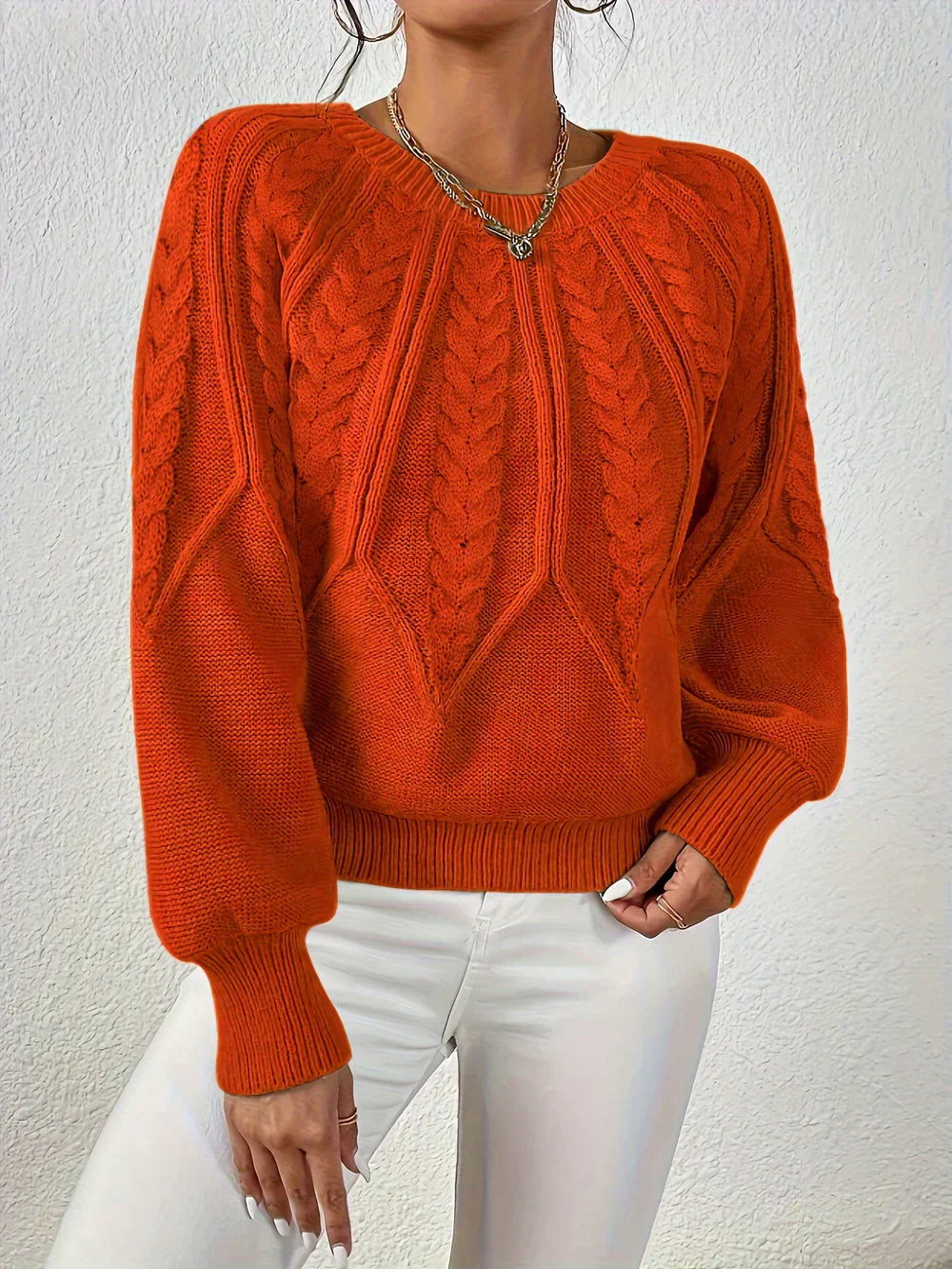 Soft Cable Knit Women's Raglan Sweater