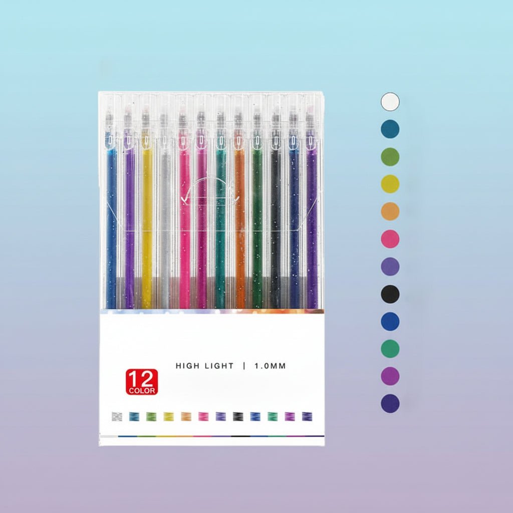 Sparkly Pen Set for Adult Coloring Books & Art Supplies - VogeLuxe
