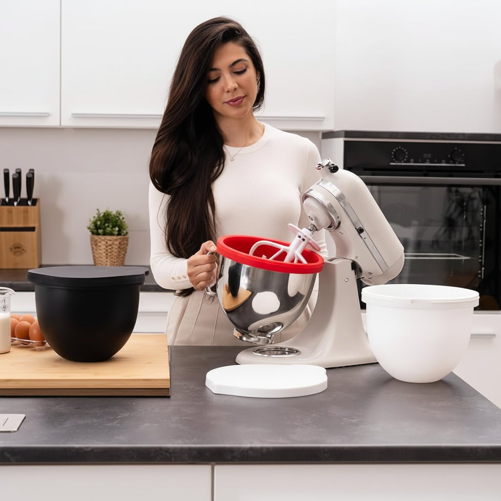 Flexible Non-Stick Mixer Attachments Red White Black - VogeLuxe