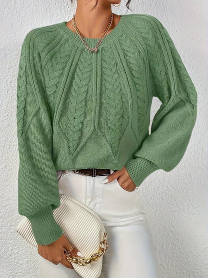 Soft Cable Knit Women's Raglan Sweater