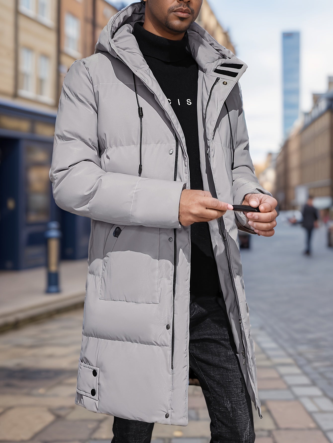 Warm Waterproof Men's Down Alternative Winter Coat