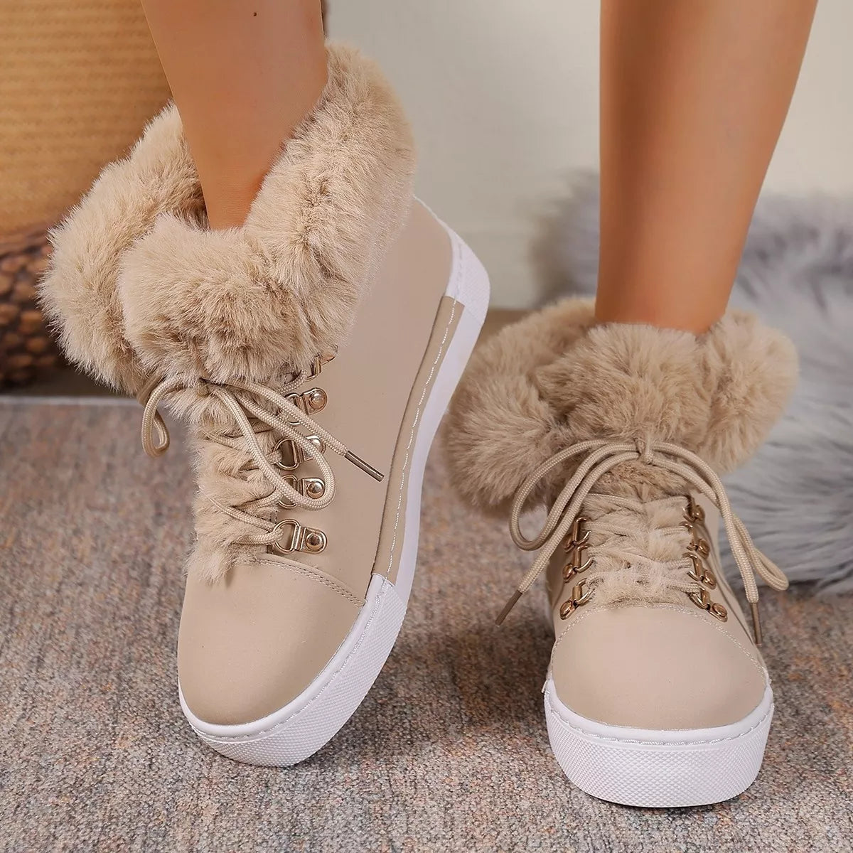 Tall Block Heel Ankle Boots - VogeLuxe