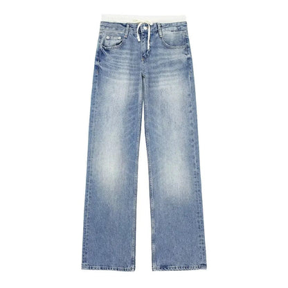 Classic Comfortable Mid Rise Straight Leg Jeans - VogeLuxe