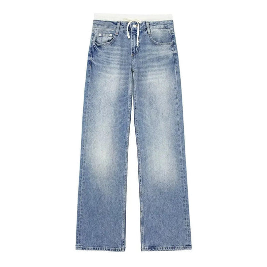 Classic Comfortable Mid Rise Straight Leg Jeans - VogeLuxe