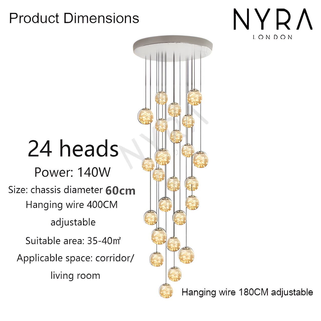 Luxury Crystal Staircase Pendant Light Fixture