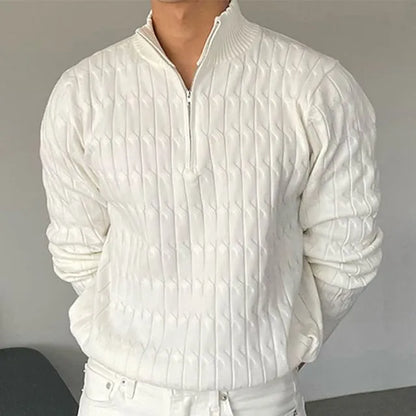 Soft Mens Crew Neck Cotton Sweater - VogeLuxe