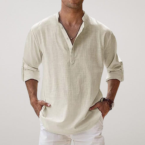 Casual Breathable Henley Shirt – Simple Everyday Classic