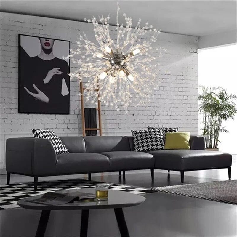 Luxury Crystal Flower Pendant Light Fixture