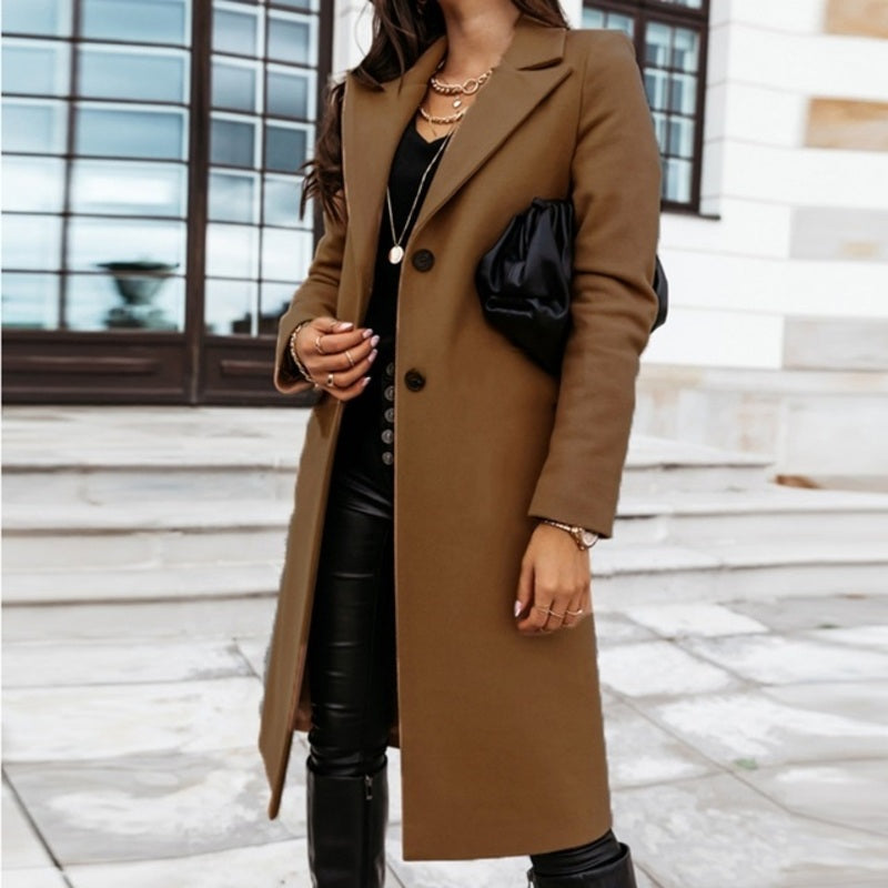 Classic Women's Trench Coat with Button Front
