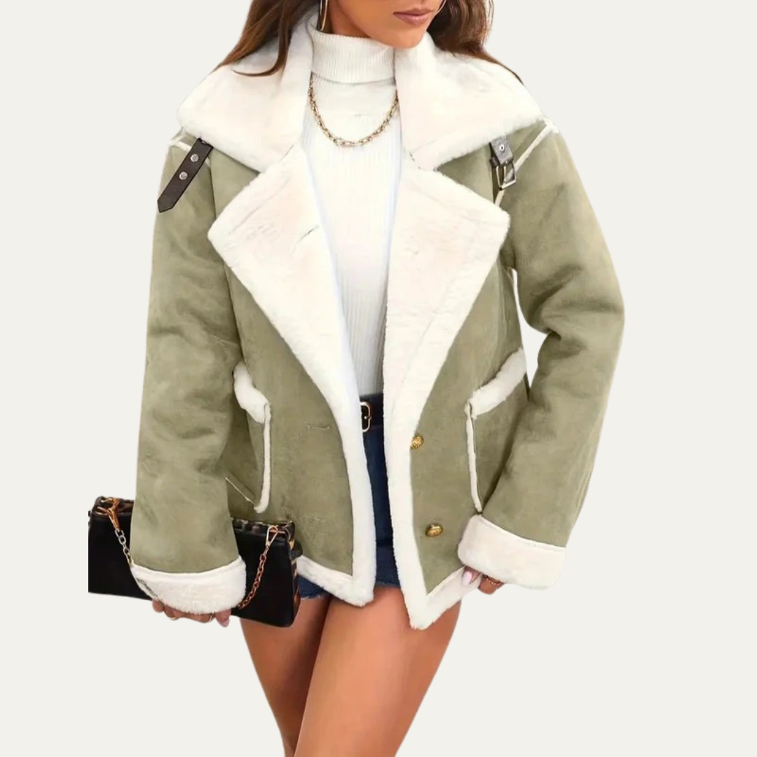 VogeLuxe | Women’s Cropped Aviator Jacket