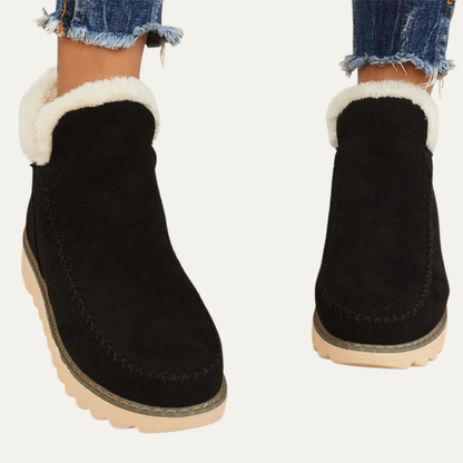VogeLuxe | Women’s Short Winter Boots with Suede Look