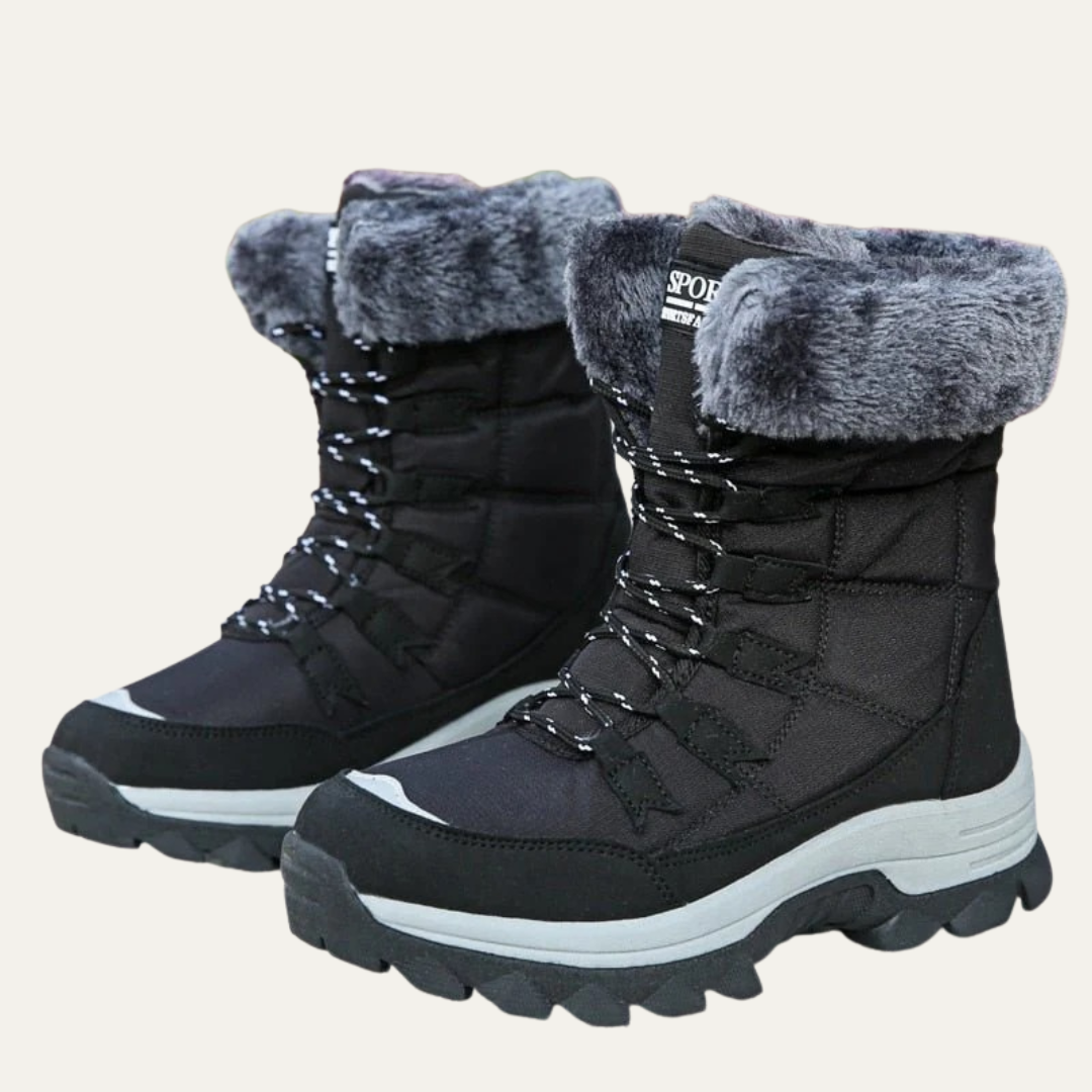 VogeLuxe | Women’s Insulated High Top Winter Boot with Faux Fur Collar