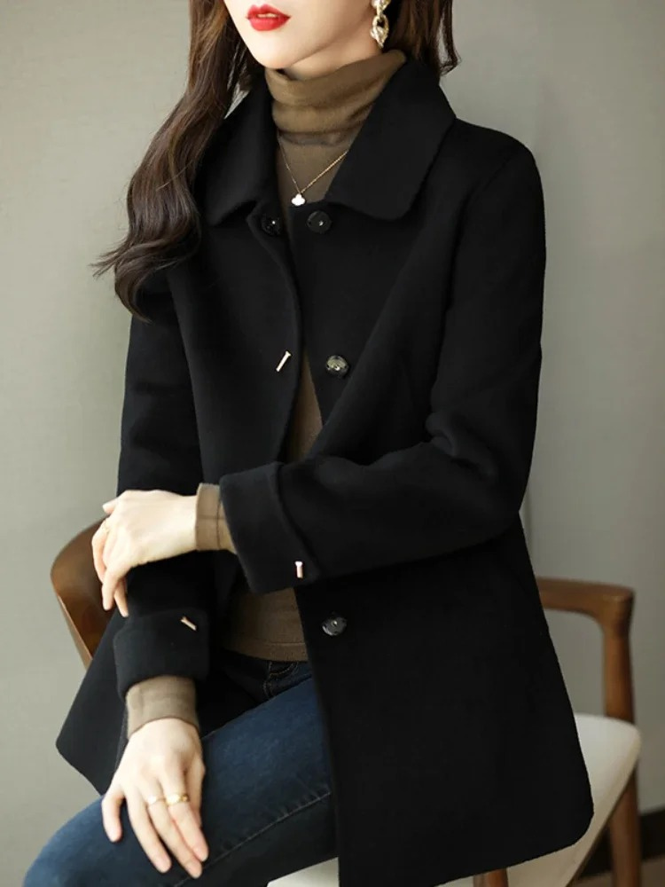 Elegant Ladies Classic Double Breasted Trench Coat