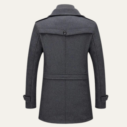 VogeLuxe | Men’s Classic Convertible Collar Trench Coat