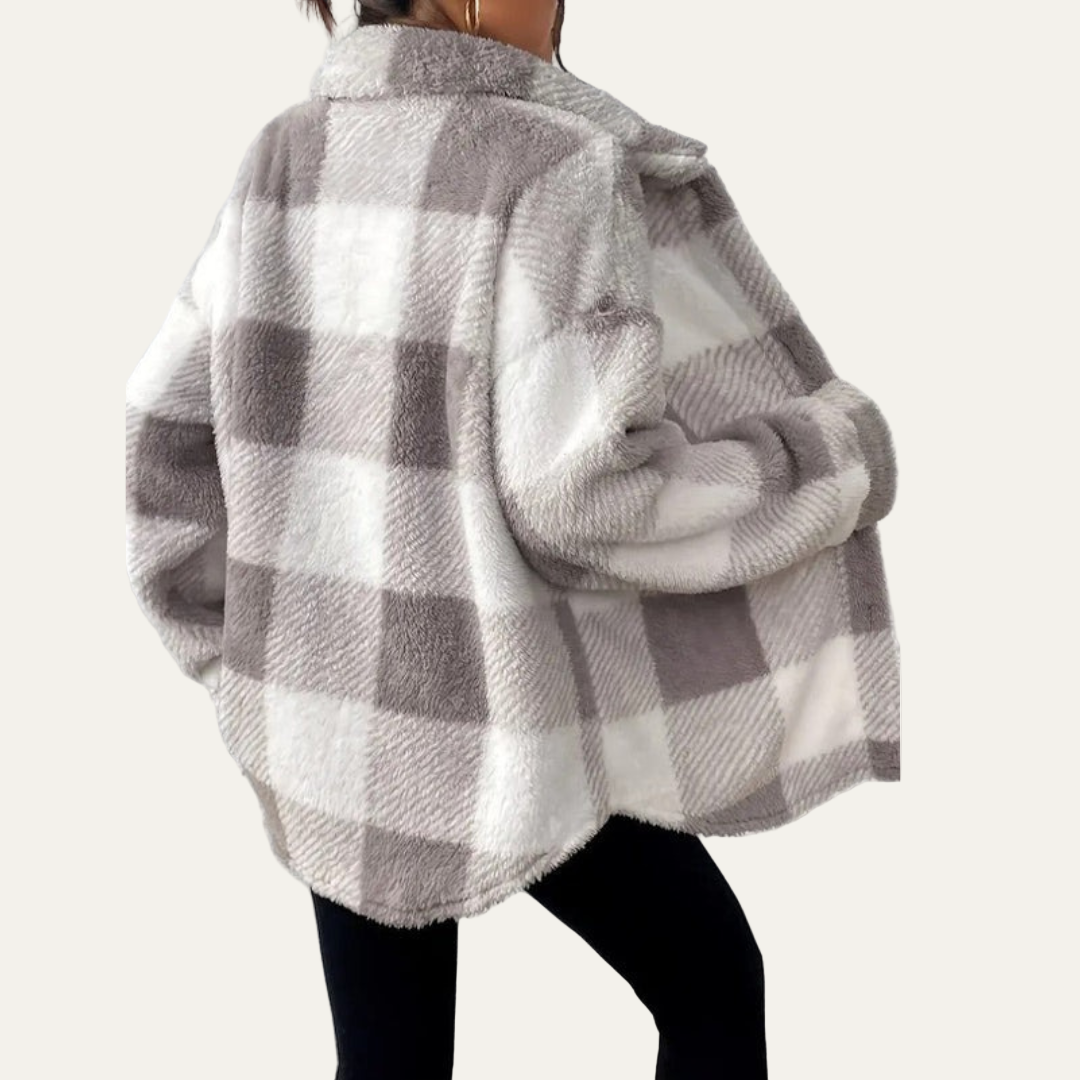 VogeLuxe | Women’s Oversized Plaid Shacket