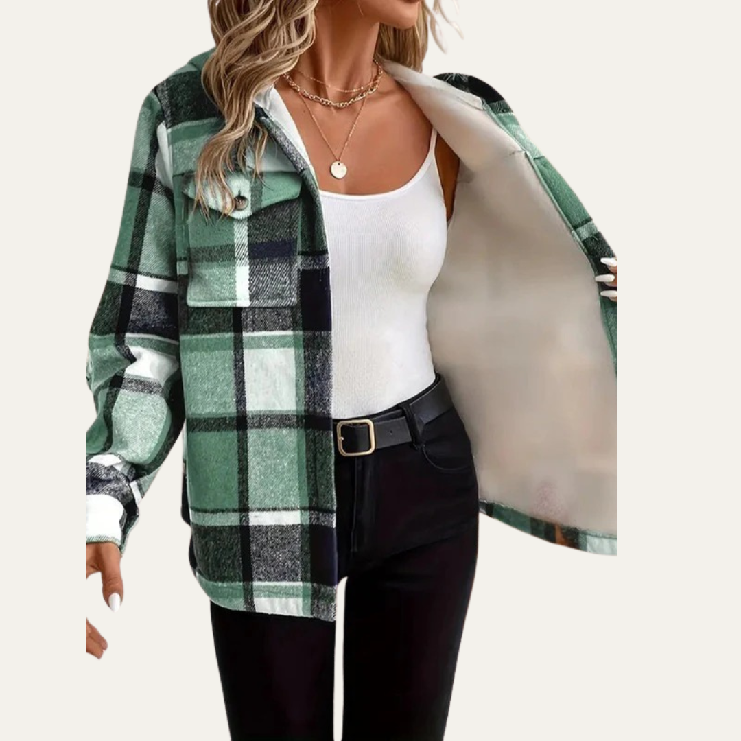 VogeLuxe | Women’s Cozy Plaid Shacket