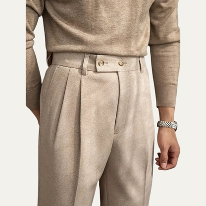 VogeLuxe | Men’s High-Waist Pleated Dress Trousers